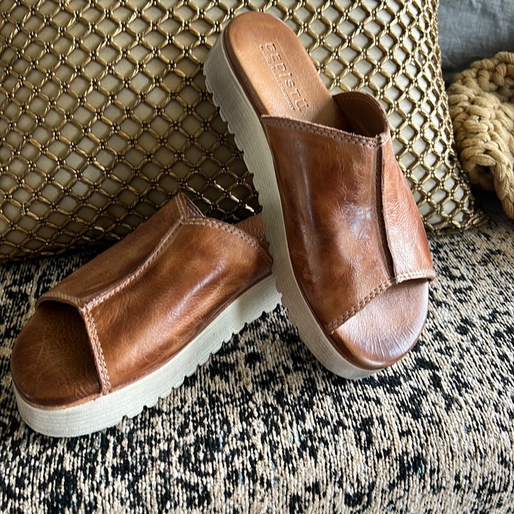 Bed Stu Slides leather-